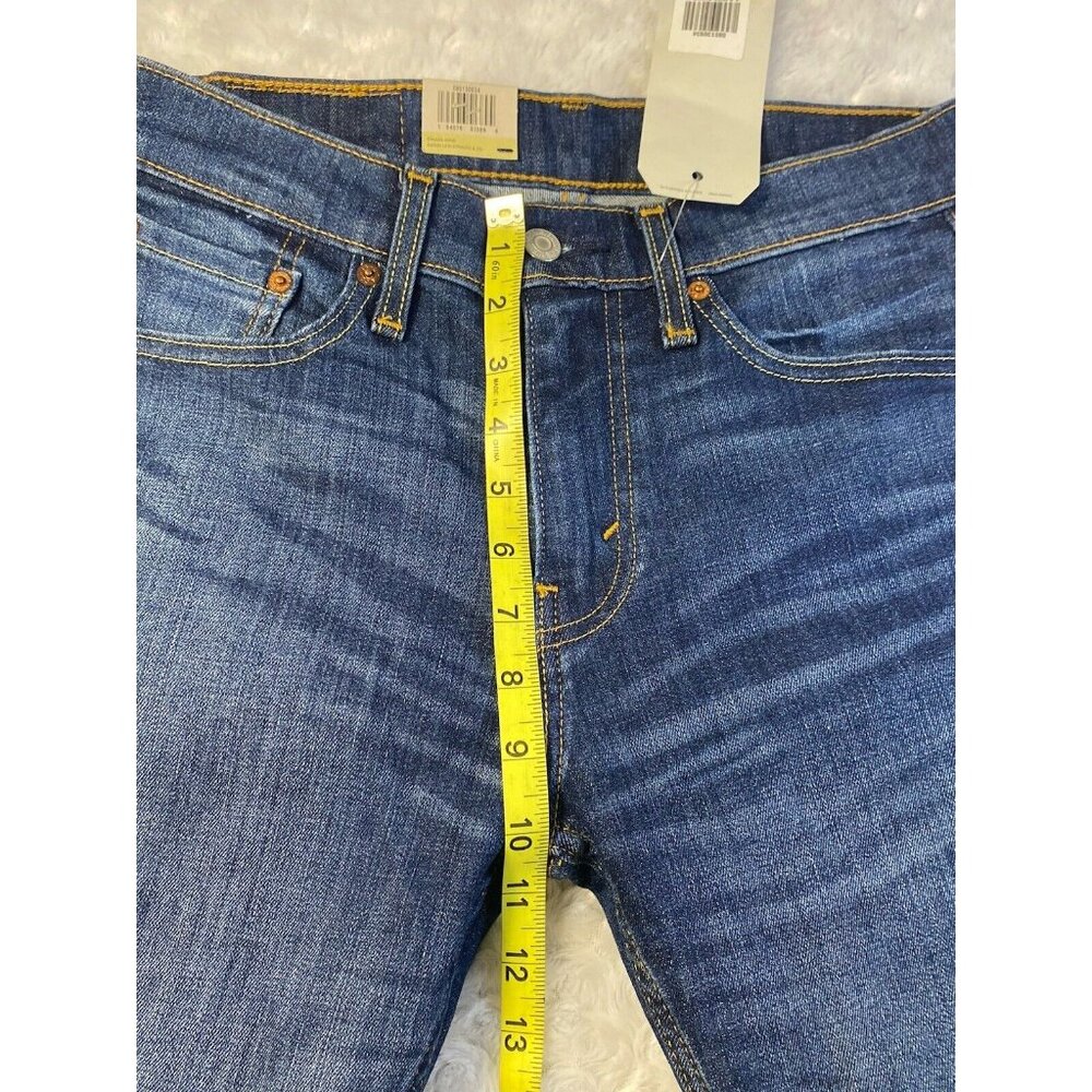 Levi's 513 28 X 30 Slim Straight Men's Jeans Dark Acid Distressed Flex Stretch - Picture 11 of 11